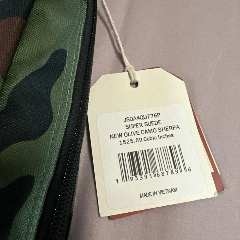 Jansport Super Suede New Olive Camo Sherpa Backpack 1525 Online Exclusive Travel